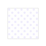Polka Dots - Pastel Violet on White Satin Bandana Scarf
