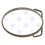 Polka Dots - Pastel Violet on White Belt Buckle