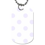 Polka Dots - Pastel Violet on White Dog Tag (One Side)