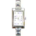 Polka Dots - Pastel Violet on White Rectangle Italian Charm Watch