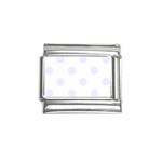 Polka Dots - Pastel Violet on White Italian Charm (9mm)