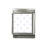 Polka Dots - Pastel Violet on White Italian Charm (13mm)