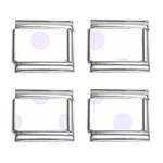 Polka Dots - Pastel Violet on White 9mm Italian Charm (4 pack)