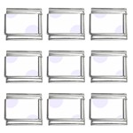 Polka Dots - Pastel Violet on White 9mm Italian Charm (9 pack)