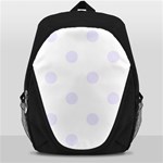 Polka Dots - Pastel Violet on White Backpack Bag