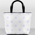 Polka Dots - Pastel Violet on White Bucket Bag