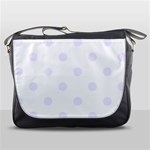 Polka Dots - Pastel Violet on White Messenger Bag
