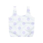 Polka Dots - Pastel Violet on White Full Print Recycle Bag (S)