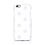 Polka Dots - Pastel Violet on White Apple iPhone 6/6S Silicone Case (Transparent)