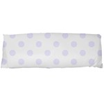 Polka Dots - Pastel Violet on White Body Pillow Case Dakimakura (Two Sides)