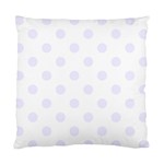 Polka Dots - Pastel Violet on White Standard Cushion Case (Two Sides)