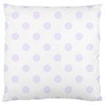 Polka Dots - Pastel Violet on White Large Cushion Case (One Side)