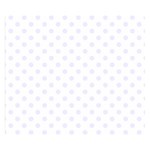 Polka Dots - Pastel Violet on White Double Sided Flano Blanket (Small)