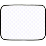Polka Dots - Pastel Violet on White Double Sided Fleece Blanket (Mini)