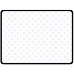 Polka Dots - Pastel Violet on White Fleece Blanket (Large) (One Side)