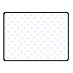 Polka Dots - Pastel Violet on White Fleece Blanket (Small) (One Side)