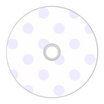 Polka Dots - Pastel Violet on White CD Wall Clock