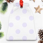 Polka Dots - Pastel Violet on White Ornament (Bell)