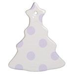 Polka Dots - Pastel Violet on White Christmas Tree Ornament (Two Sides)