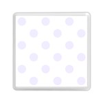 Polka Dots - Pastel Violet on White Memory Card Reader with Storage (Square)