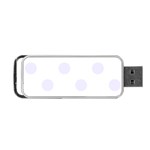Polka Dots - Pastel Violet on White Portable USB Flash (One Side)
