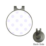 Polka Dots - Pastel Violet on White Golf Ball Marker Hat Clip