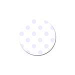Polka Dots - Pastel Violet on White Golf Ball Marker (10 pack)