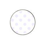 Polka Dots - Pastel Violet on White Hat Clip Ball Marker (4 pack)
