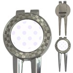 Polka Dots - Pastel Violet on White 3-in-1 Golf Divot