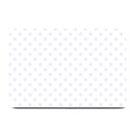 Polka Dots - Pastel Violet on White Plate Mat