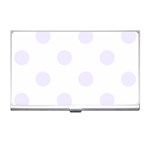 Polka Dots - Pastel Violet on White Business Card Holder