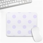 Polka Dots - Pastel Violet on White Small Mousepad