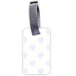 Polka Dots - Pastel Violet on White Luggage Tag (Two Sides)