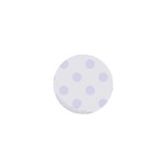 Polka Dots - Pastel Violet on White 1  Mini Magnet