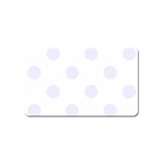 Polka Dots - Pastel Violet on White Magnet (Name Card)