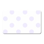 Polka Dots - Pastel Violet on White Magnet (Rectangular)