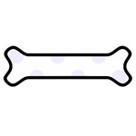 Polka Dots - Pastel Violet on White Magnet (Dog Bone)