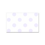 Polka Dots - Pastel Violet on White Sticker (Rectangular)