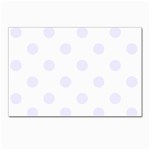 Polka Dots - Pastel Violet on White Postcard 4  x 6 
