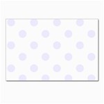 Polka Dots - Pastel Violet on White Postcard 5  x 7 