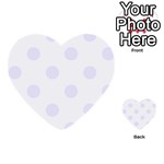 Polka Dots - Pastel Violet on White Multi-purpose Cards (Heart)