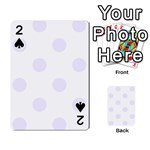 Polka Dots - Pastel Violet on White Playing Cards 54 Designs