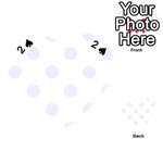 Polka Dots - Pastel Violet on White Playing Cards 54 (Heart)