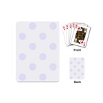 Polka Dots - Pastel Violet on White Playing Cards (Mini)