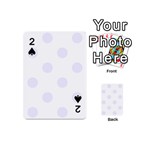 Polka Dots - Pastel Violet on White Playing Cards 54 (Mini)