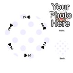 Polka Dots - Pastel Violet on White Playing Cards 54 (Round)