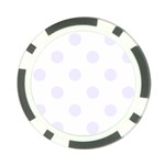 Polka Dots - Pastel Violet on White Poker Chip Card Guard (10 pack)