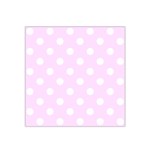 Polka Dots - White on Pale Thistle Violet Satin Bandana Scarf