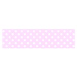 Polka Dots - White on Pale Thistle Violet Satin Scarf (Oblong)