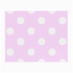 Polka Dots - White on Pale Thistle Violet Small Glasses Cloth (2 Sides)